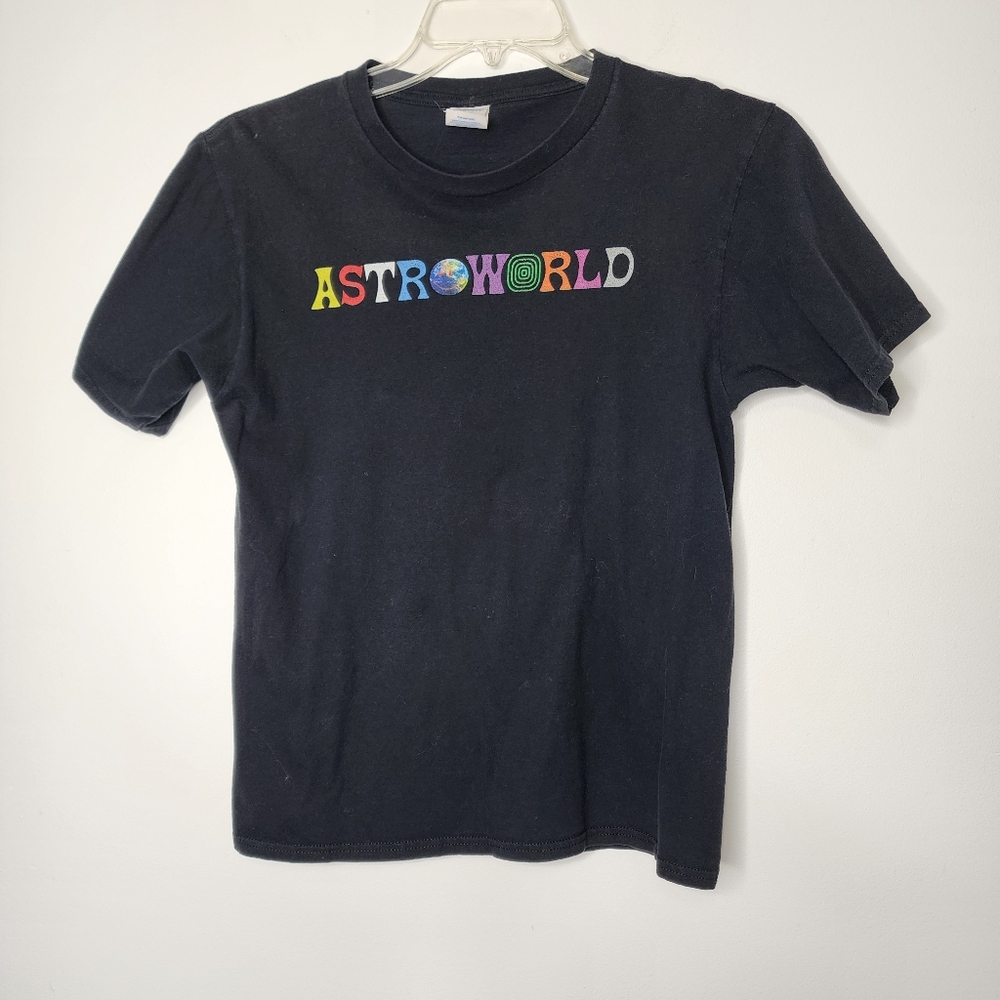 AstroWorld Travis Scott black tee small